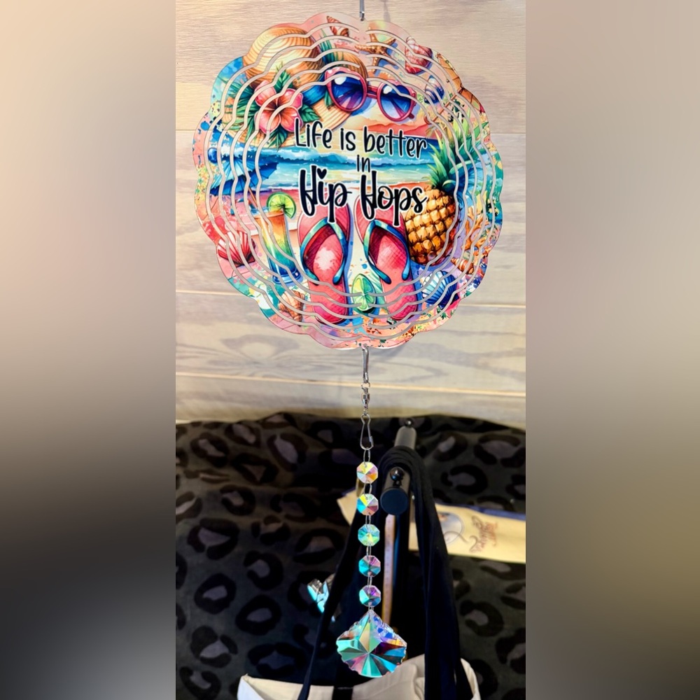 Colorful Flip Flop Wind Spinner